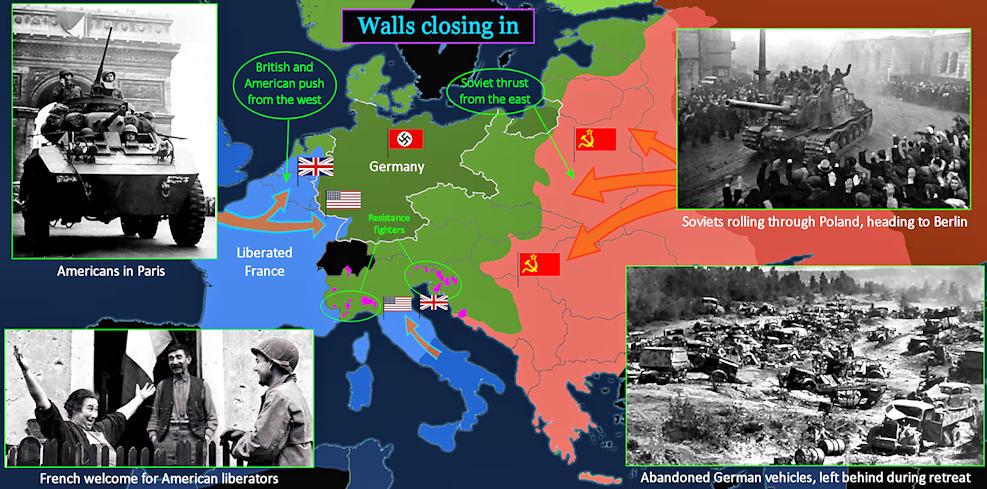 Hitler's final days, 1945 map